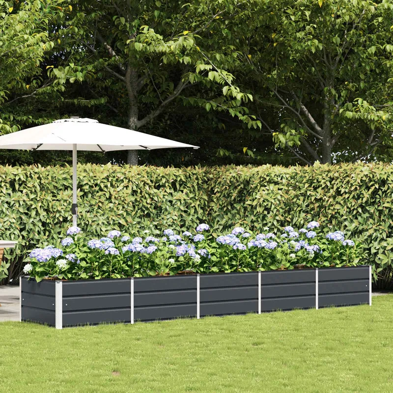 Jardinera Antracita 400 X 80 X 45 Cm Acero