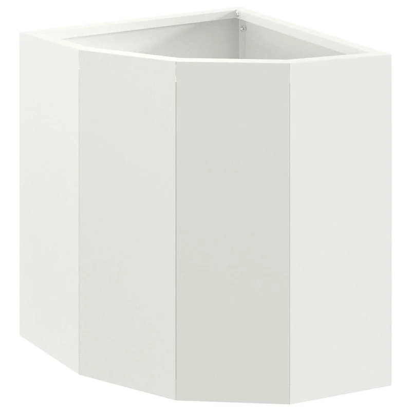 Macetero De Esquina Blanco 30 X 30 X 35 Cm Acero