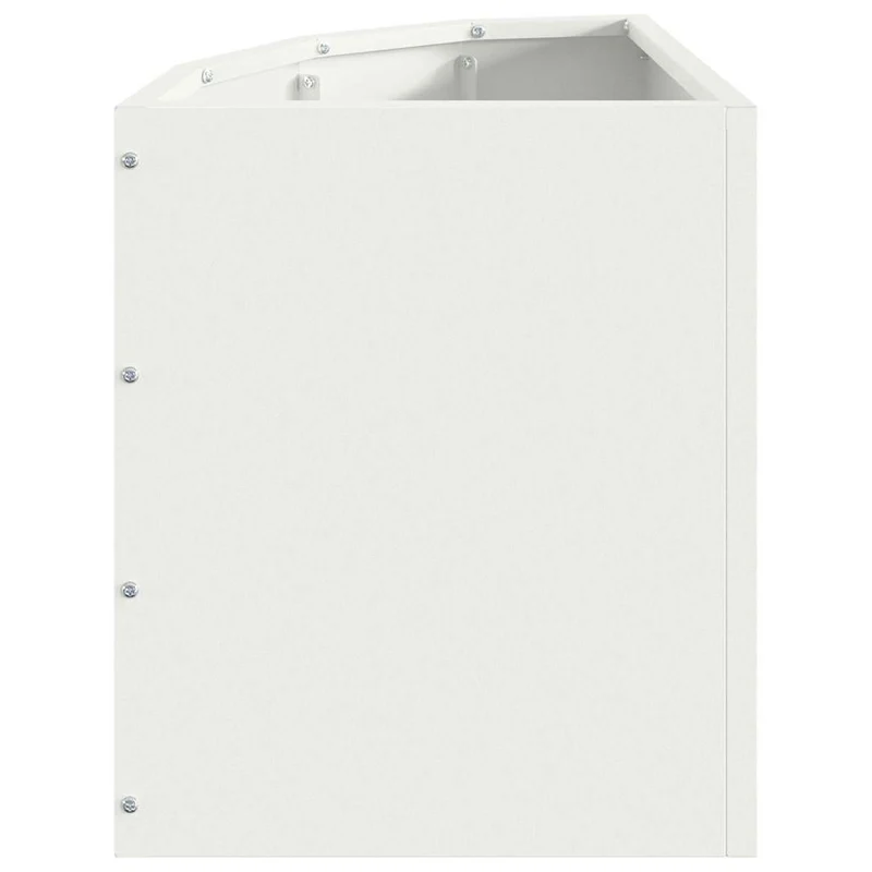 Macetero De Esquina Blanco 30 X 30 X 35 Cm Acero