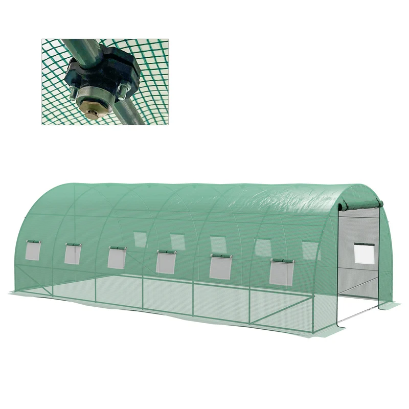 Outsunny Invernadero De Exterior 6x3x2 M Con Sistema De Riego Integrado Verde