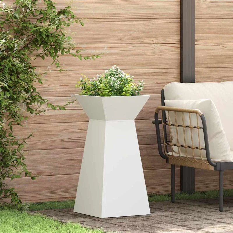 Maceta Pilar 2 Uds. Blanco 35 X 35 X 73 Cm