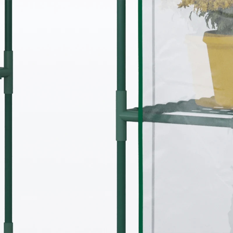 Outsunny Invernadero De Jardín Con 4 Estantes 142x73x195 Cm Verde