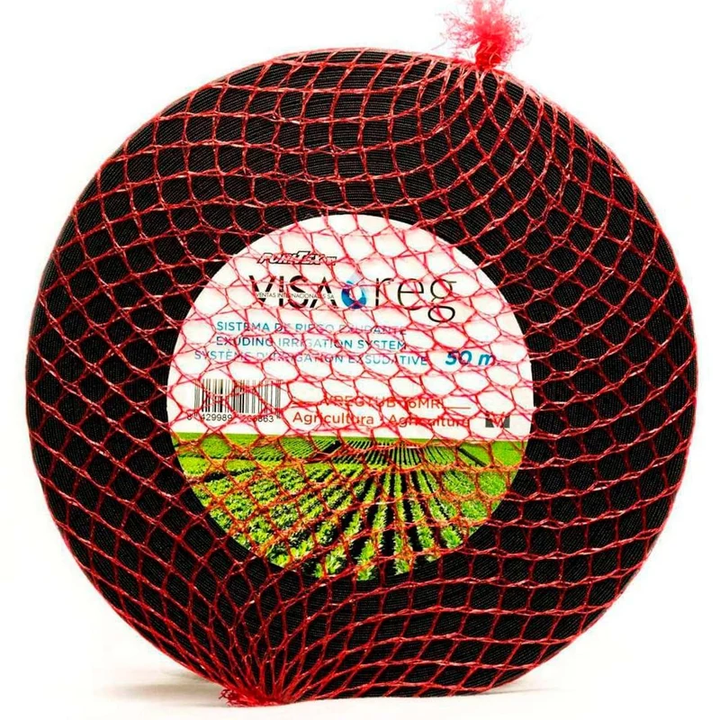 Tuberí­a Textil Exudante. Malla Roja Especial Agricultura - 50m