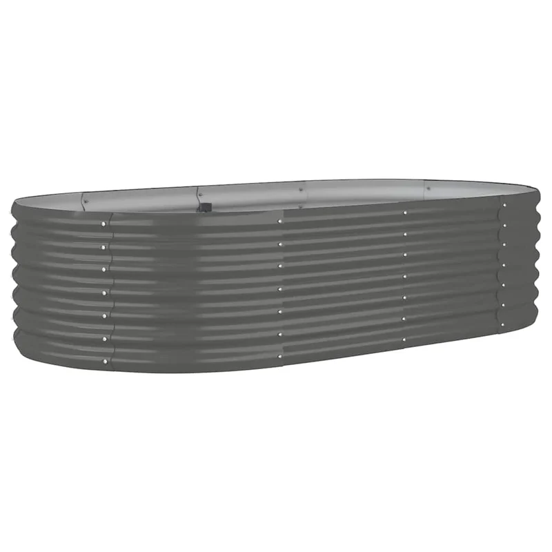 Jardinera Arriate Acero Galvanizado Gris 152x80x36 Cm