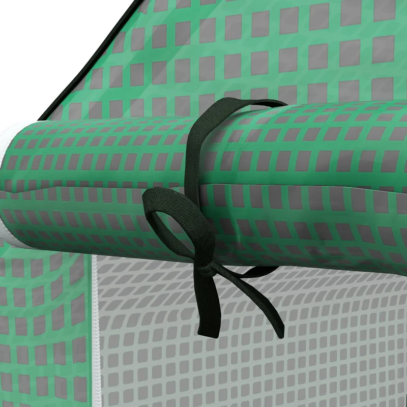 Outsunny Cubierta De Invernadero 140x143x190 Cm Con Ventana Anti-uv Verde