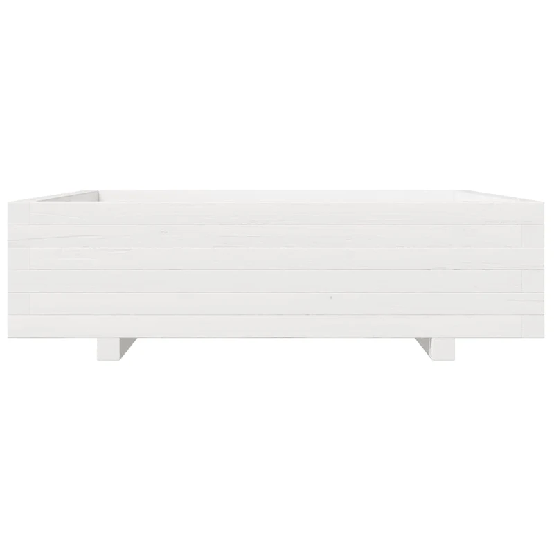 Jardinera De Madera Maciza De Pino Blanco 90x90x26,5 Cm