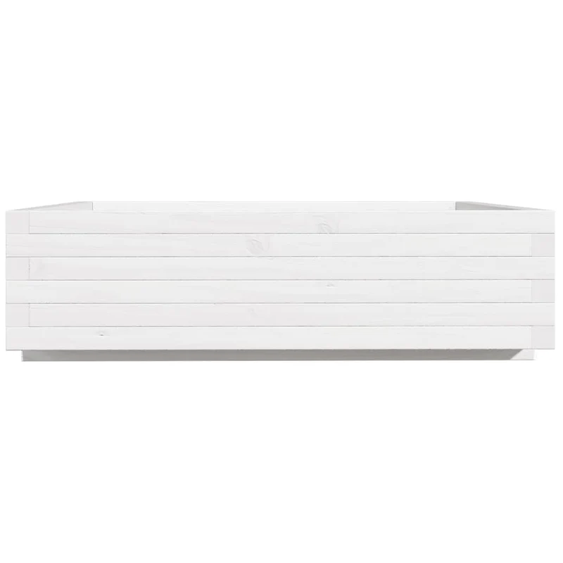 Jardinera De Madera Maciza De Pino Blanco 90x90x26,5 Cm