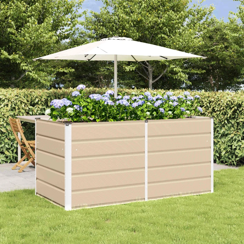 Jardinera Marfil 160 X 80 X 75 Cm Acero