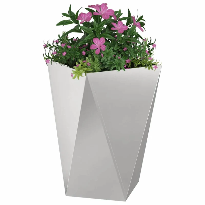 Jardinera Plateado 50 X 50 X 75 Cm Acero Inoxidable