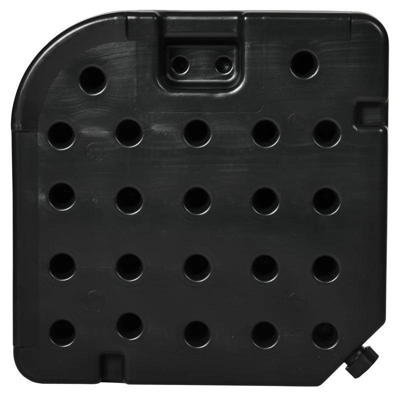 Outsunny Base para Sombrilla de 4 Piezas, Soporte para Parasol de HDPE Rellenable con Agua 59 kg o Arena 80 kg, para Jardín, Patio, Terraza, Negro