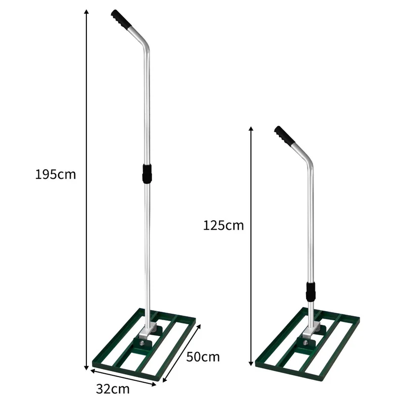 T-mech Rastrillo De Nivelación De Césped De Jardín De 50cm - Verde