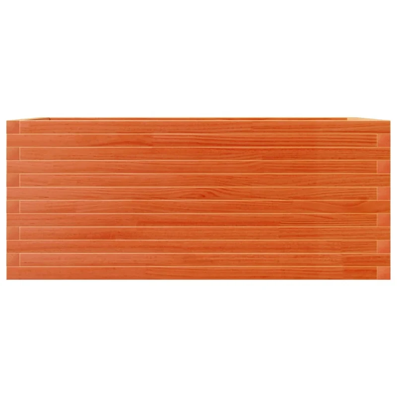 Jardinera Madera Maciza De Pino Marrón Cera 110x60x45,5 Cm