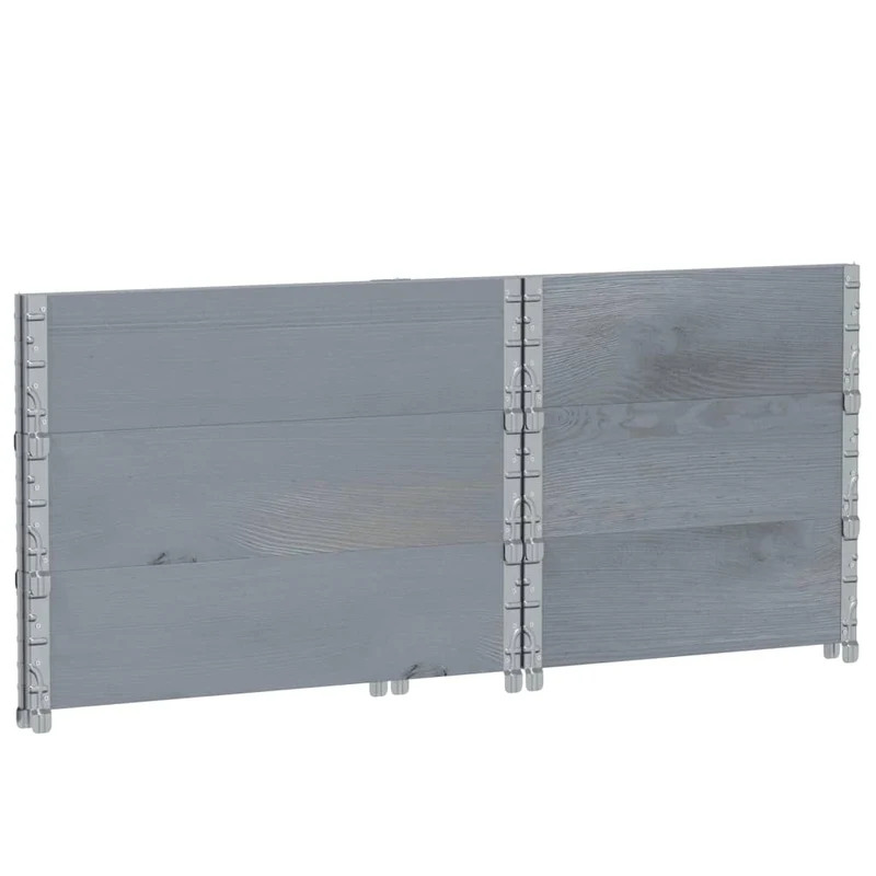 Jardinera De Madera Maciza De Pino Gris 80x60 Cm