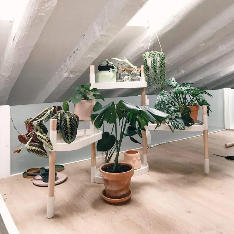 Soporte Modular Citysens De 4 Bandejas – Blanco, Polipropileno 100% Reciclado Y Madera Ecológica Pefc