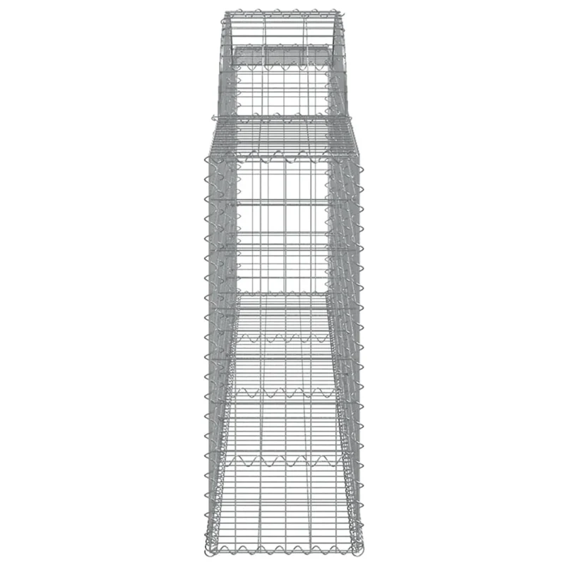 Cestas De Gaviones 11 Uds Forma De Arco Hierro 300x30x80/100 Cm