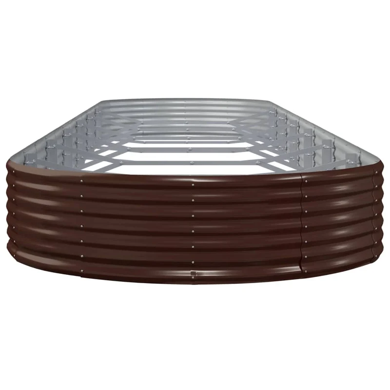 Jardinera Arriate Acero Galvanizado Marrón 600x140x36cm