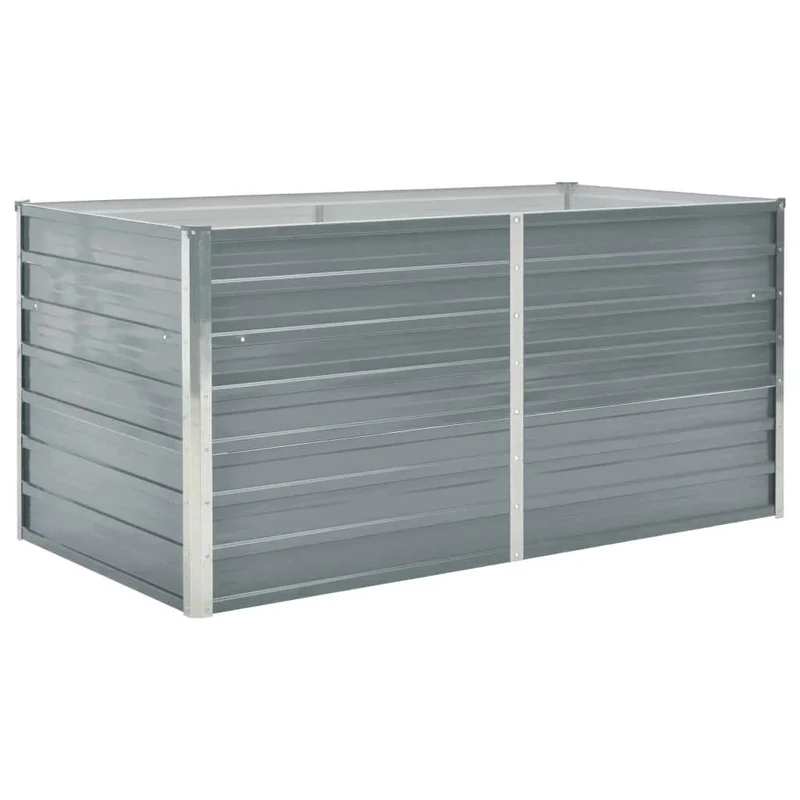 Jardinera Elevada 160x80x77 Cm Acero Galvanizado Gris