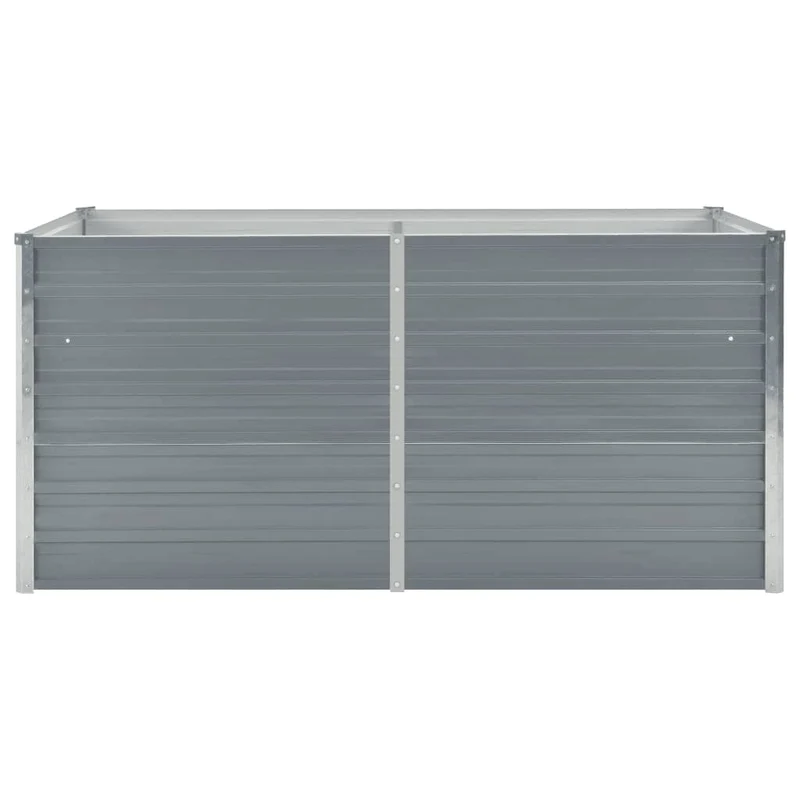Jardinera Elevada 160x80x77 Cm Acero Galvanizado Gris