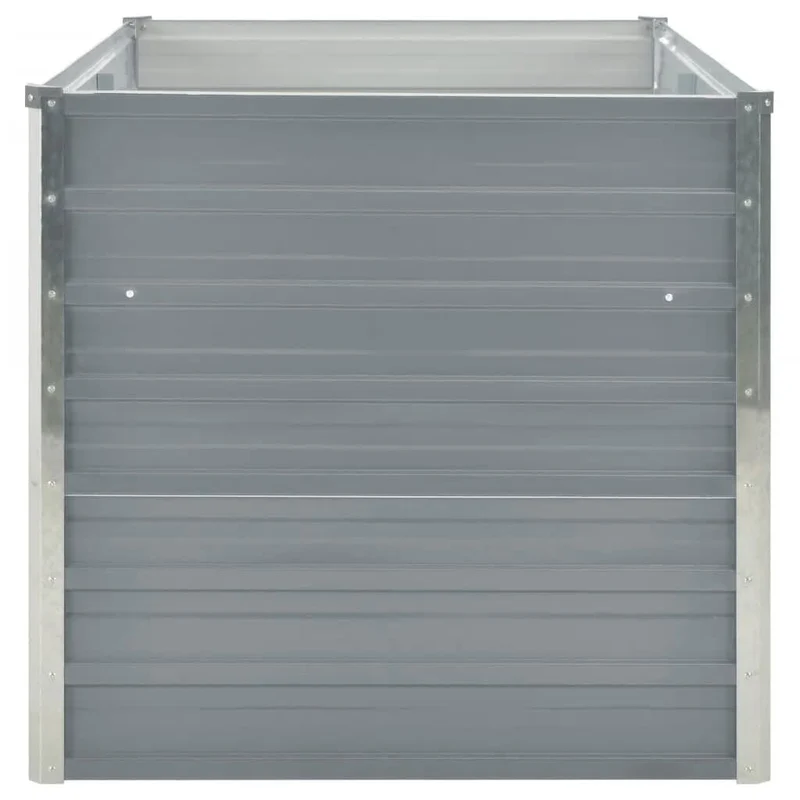 Jardinera Elevada 160x80x77 Cm Acero Galvanizado Gris