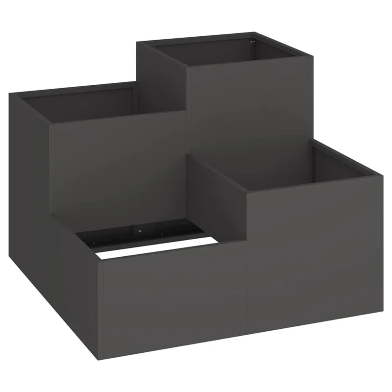 Maceta Para Jardín Negro 100 X 100 X 60 Cm Acero