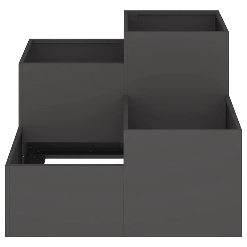 Maceta Para Jardín Negro 100 X 100 X 60 Cm Acero