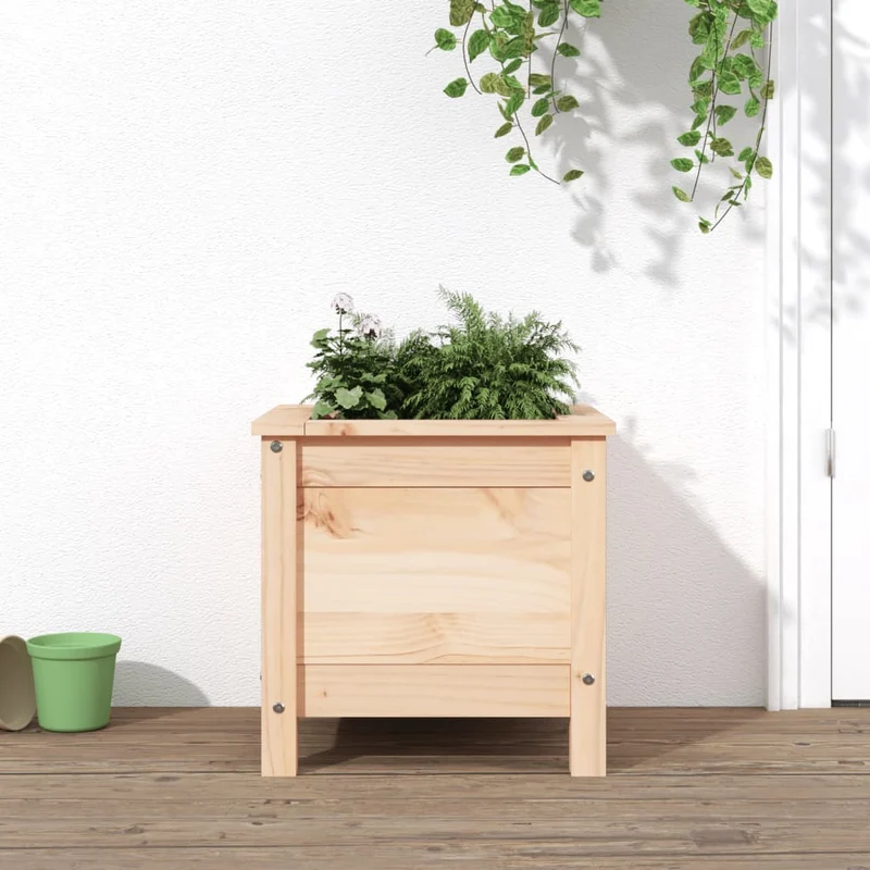 Jardinera Madera Maciza De Pino 40x40x39 Cm
