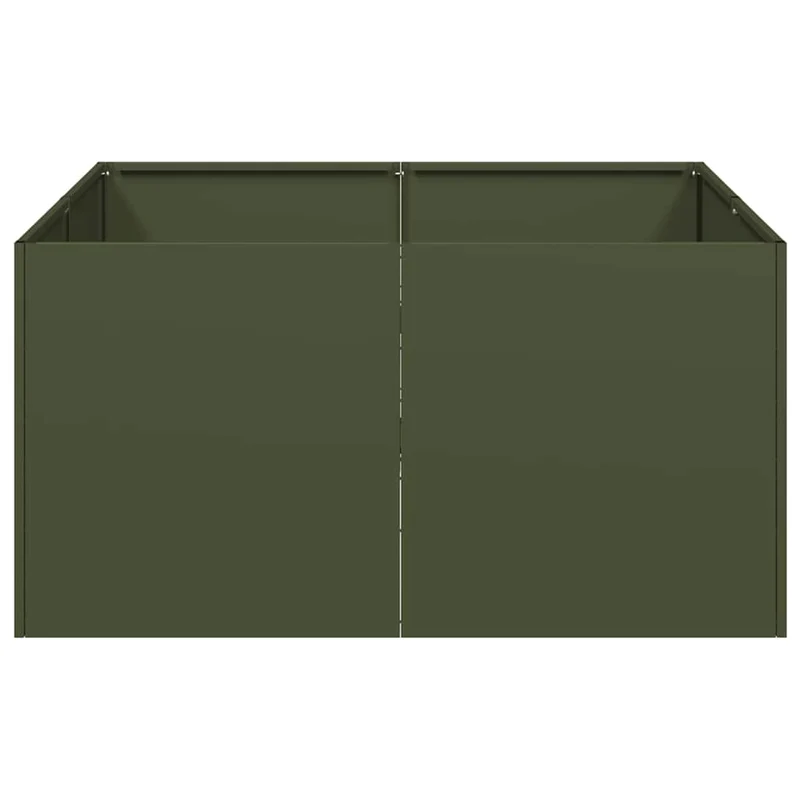 Jardinera De Acero Laminado En Frío Verde Oliva 80x80x40 Cm