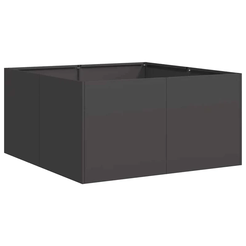 Jardinera De Acero Laminado En Frío Negro 80x80x40 Cm