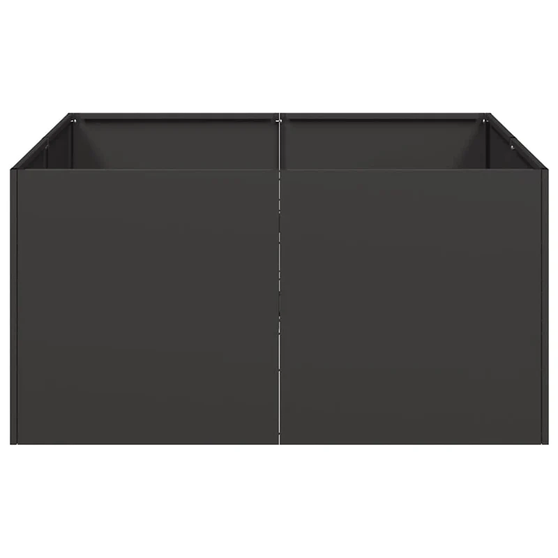 Jardinera De Acero Laminado En Frío Negro 80x80x40 Cm