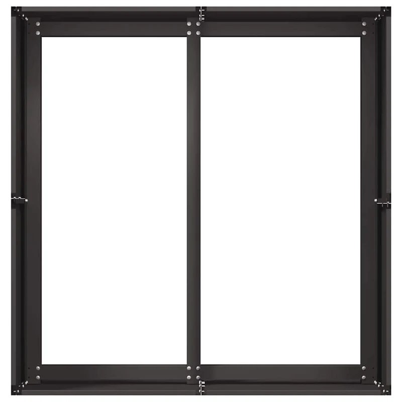 Jardinera De Acero Laminado En Frío Negro 80x80x40 Cm