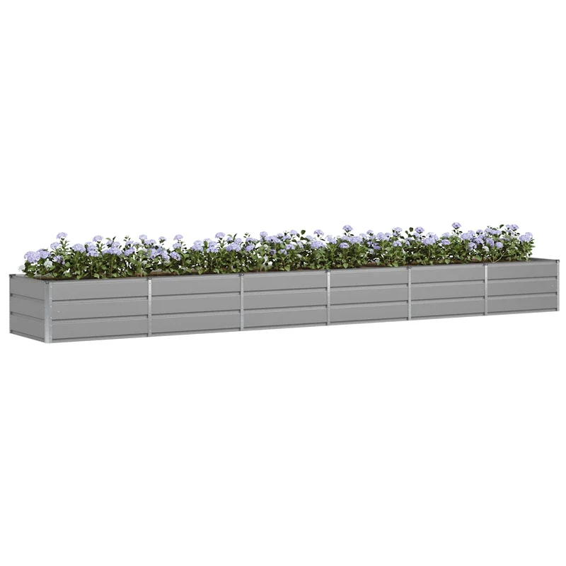 Jardinera Gris Claro 480 X 80 X 45 Cm Acero