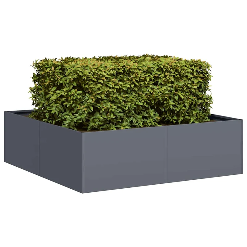 Jardinera Acero Gris Antracita 100x100x30 Cm