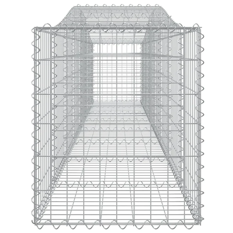 Cestas De Gaviones 15 Uds Forma De Arco Hierro 400x50x60/80 Cm