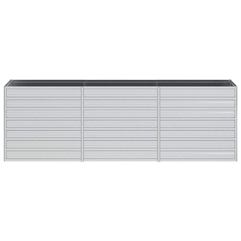 Arriate De Acero Galvanizado Plateado 240x40x77 Cm