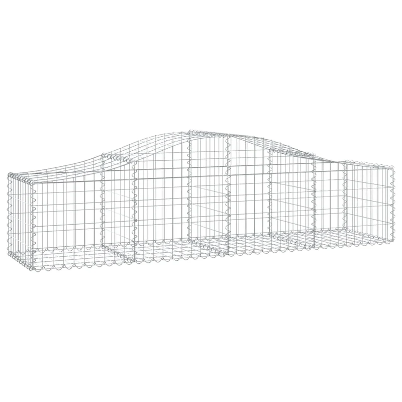 Cestas De Gaviones 25 Uds Forma De Arco Hierro 200x50x40/60 Cm