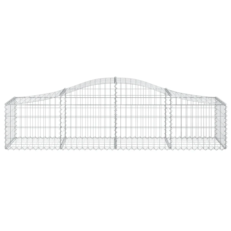 Cestas De Gaviones 25 Uds Forma De Arco Hierro 200x50x40/60 Cm