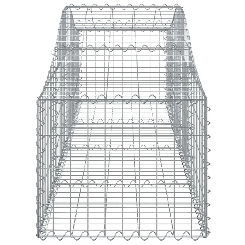 Cestas De Gaviones 25 Uds Forma De Arco Hierro 200x50x40/60 Cm