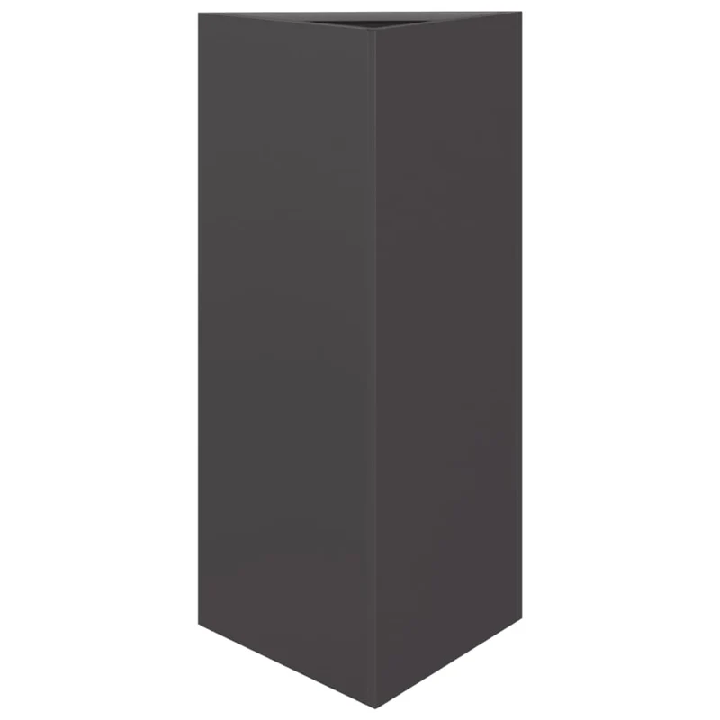 Jardinera Triangular Acero Negro 40x34,5x75 Cm