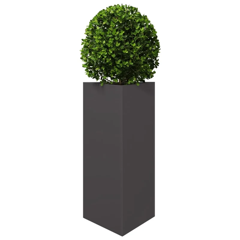 Jardinera Triangular Acero Negro 40x34,5x75 Cm