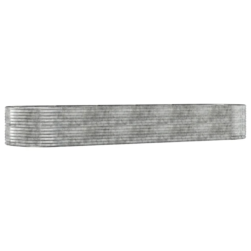 Jardinera Arriate Acero Galvanizado Plata 447x140x68 Cm