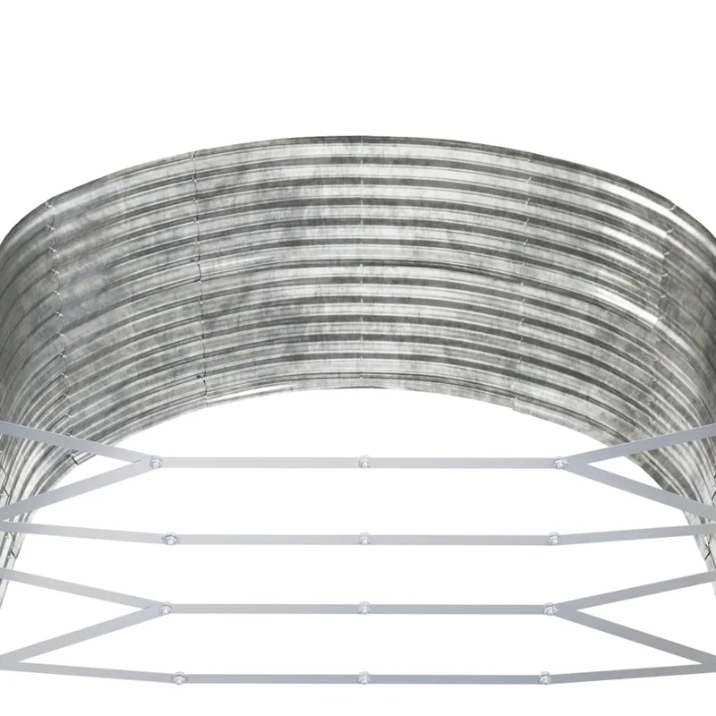 Jardinera Arriate Acero Galvanizado Plata 447x140x68 Cm
