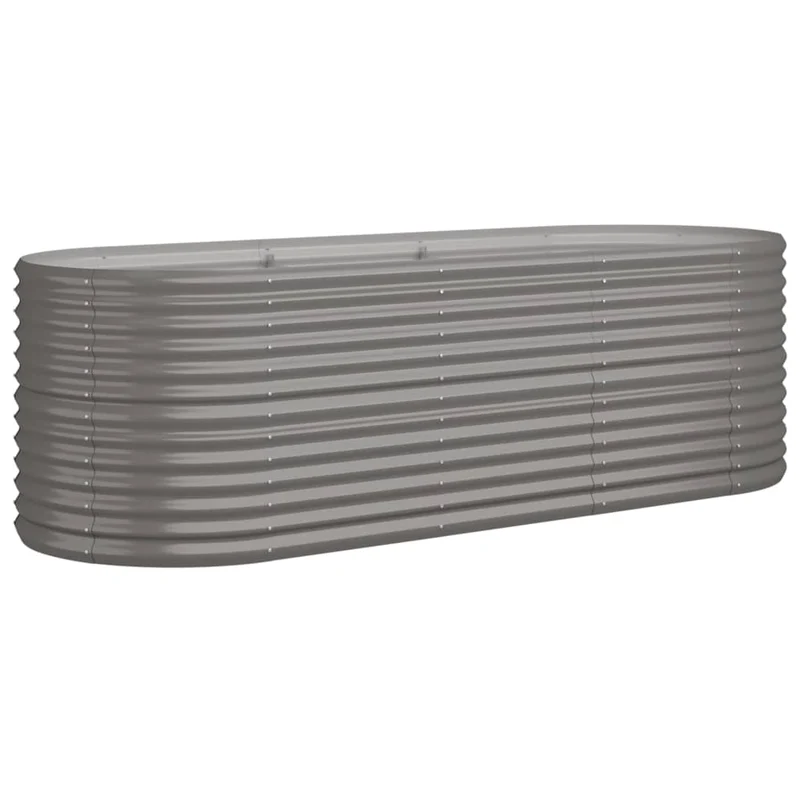 Jardinera Arriate Acero Galvanizado Gris 224x80x68 Cm