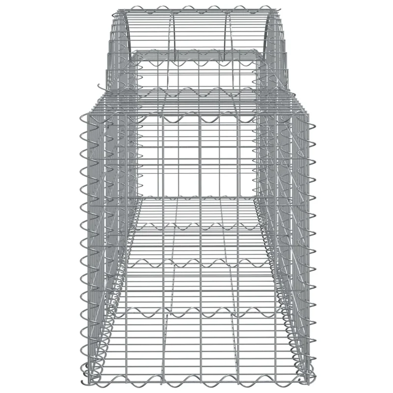 Cestas De Gaviones 6 Uds Forma De Arco Hierro 200x50x60/80 Cm