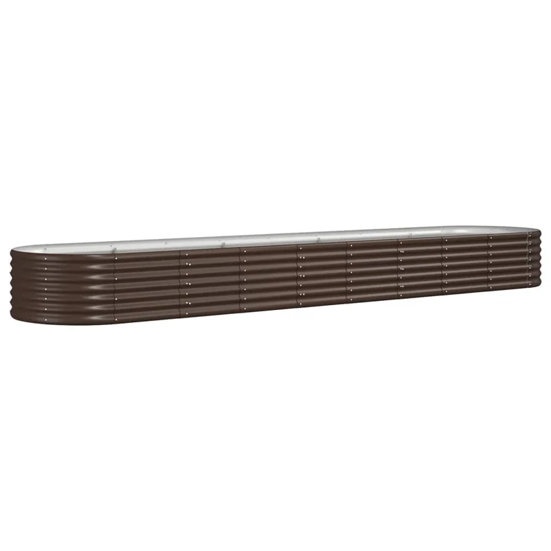 Jardinera Arriate Acero Galvanizado Marrón 368x80x36 Cm