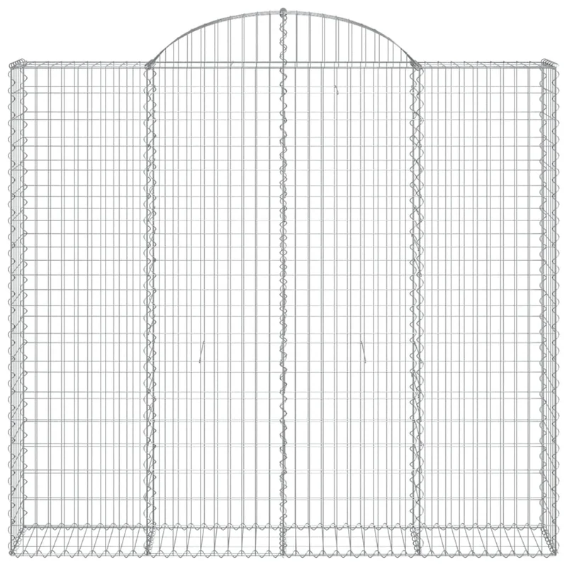 Cestas De Gaviones 4 Uds Forma De Arco Hierro 200x50x180/200 Cm