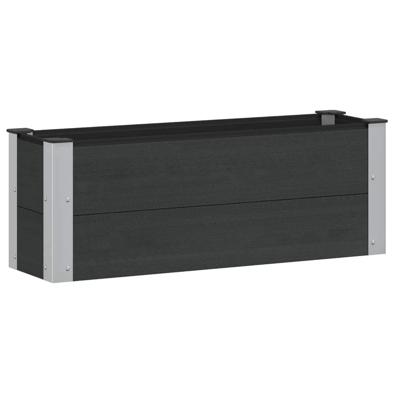 Arriate Elevado Negro 100 X 30 X 36 Cm Wpc Y Aluminio