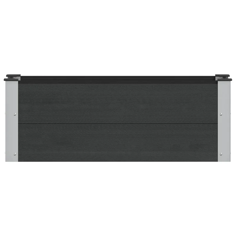 Arriate Elevado Negro 100 X 30 X 36 Cm Wpc Y Aluminio