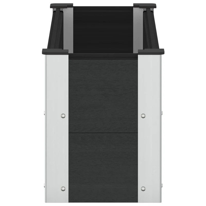 Arriate Elevado Negro 100 X 30 X 36 Cm Wpc Y Aluminio