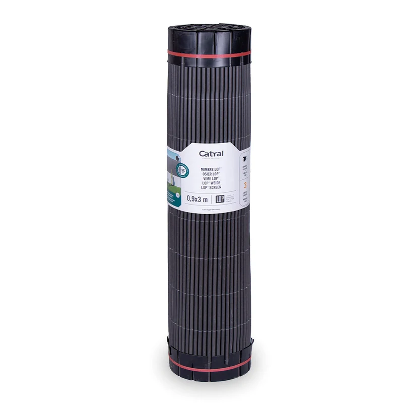 Cerramiento Ecólogico De Mimbre Antracita - Lop 1x3 M / Multicolor