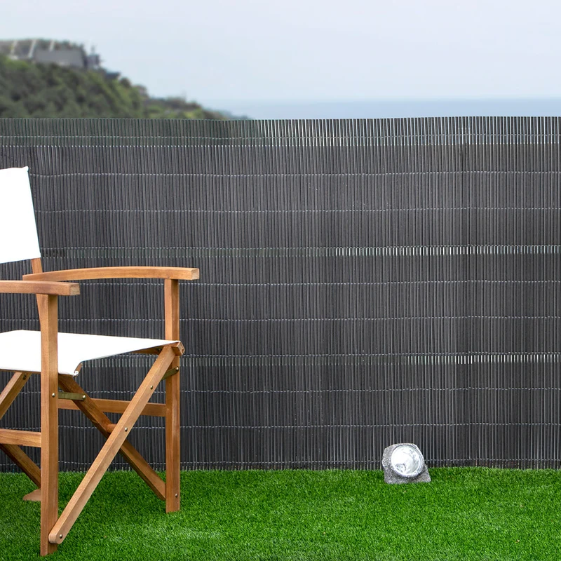 Cerramiento Ecólogico De Mimbre Antracita - Lop 1x3 M / Multicolor